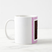 Mooie Roze Blauw Wit Harten van Liefde Ontwerp Koffiemok (Links)