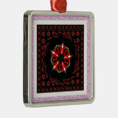 Mooie Roze Blauw Wit Harten van Liefde Ontwerp Metalen Ornament (Rechts)