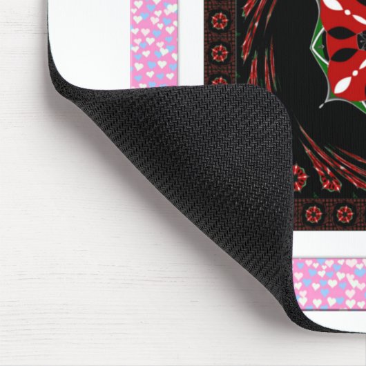 Mooie Roze Blauw Wit Harten van Liefde Ontwerp Muismat (Hoek)