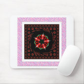 Mooie Roze Blauw Wit Harten van Liefde Ontwerp Muismat (Met muis)