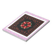 Mooie Roze Blauw Wit Harten van Liefde Ontwerp Notitieblok (Linkerzijde)