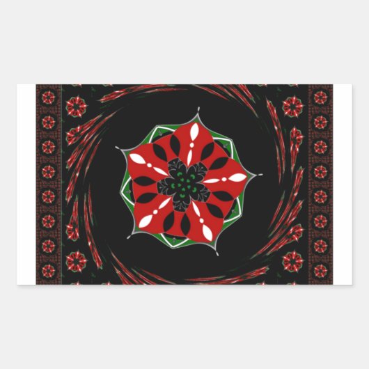 Mooie Roze Blauw Wit Harten van Liefde Ontwerp Rechthoekige Sticker (Voorkant)