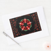 Mooie Roze Blauw Wit Harten van Liefde Ontwerp Rechthoekige Sticker (Envelop)