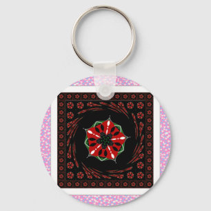 Mooie Roze Blauw Wit Harten van Liefde Ontwerp Sleutelhanger