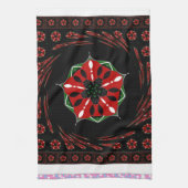 Mooie Roze Blauw Wit Harten van Liefde Ontwerp Theedoek (Verticaal)