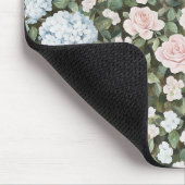 Mooie Roze Blauwe Bloemen Muismat (Hoek)
