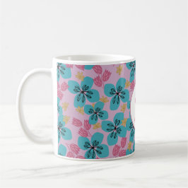 Mooie roze blauwe moderne elegante mok voor 40ste