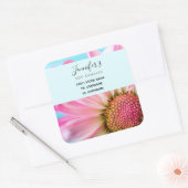 Mooie roze bloem close-up foto business vierkante sticker (Envelop)