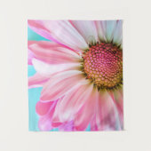 Mooie Roze Bloem Close-up Foto Wandkleed (Voorkant)