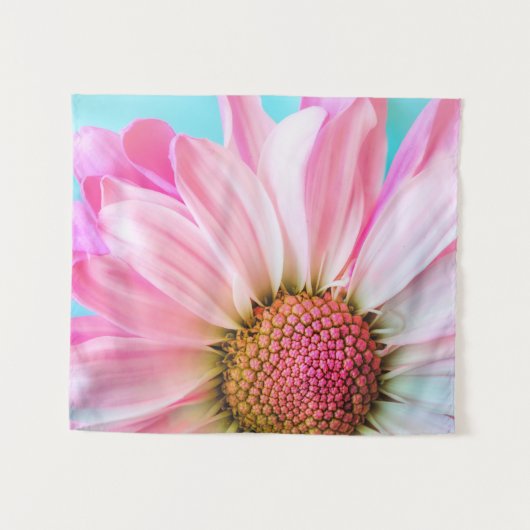 Mooie Roze Bloem Close-up Foto Wandkleed (Voorkant (horizontaal))