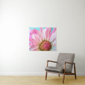 Mooie Roze Bloem Close-up Foto Wandkleed (In Situ (horizontaal))