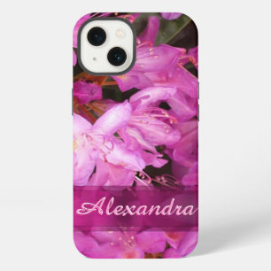 Mooie roze bloem fotografie gepersonaliseerd iPhone 13 hoesje
