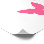 MOOIE ROZE BLOEM GEPERSONALISEERDE JEREMIA 29:11 POSTER (Hoek)