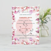 Mooie Roze Bloem gradient bloemrijke babyshower Kaart (Staand voorkant)