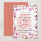Mooie Roze Bloem gradient bloemrijke babyshower Kaart (Voorkant / Achterkant)