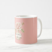 Mooie Roze Bloem in Blush Koffiemok (Voorkant rechts)