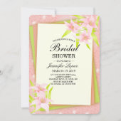 Mooie roze bloem kaart (Voorkant)