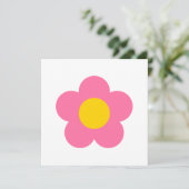 Mooie roze bloem kaart (Staand voorkant)