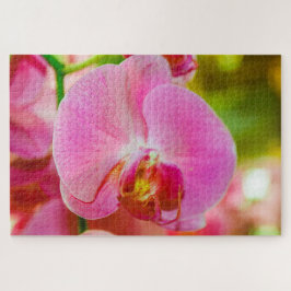 Mooie roze bloem legpuzzel