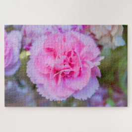 Mooie roze bloem legpuzzel