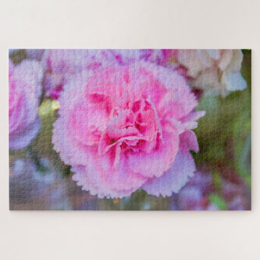 Mooie roze bloem legpuzzel (Horizontaal)