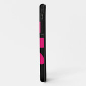 Mooie roze bloem Lijst Leuke Puppy Dog Zwart Case-Mate iPhone Case (Achterkant/links)