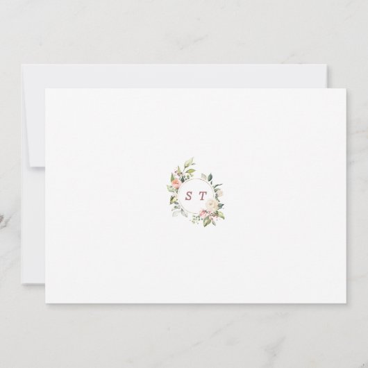 Mooie Roze Bloem Meisje Baby Shower Rij Langs Kaart (Achterkant)