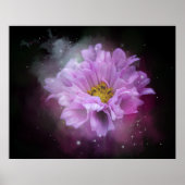 Mooie roze bloem minimalist poster (Voorkant)