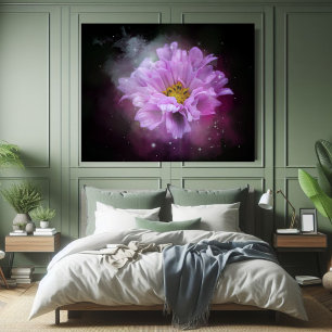 Mooie roze bloem minimalist poster