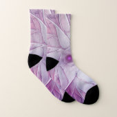 Mooie Roze Bloem Moderne Abstracte Fractal Kunst Sokken (Paar)