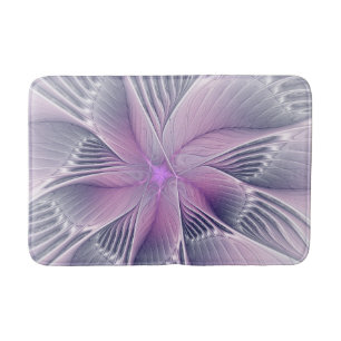 Mooie Roze Bloem Moderne Abstracte Fractale Kunst Badmat