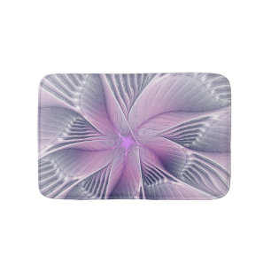 Mooie Roze Bloem Moderne Abstracte Fractale Kunst Badmat