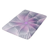 Mooie Roze Bloem Moderne Abstracte Fractale Kunst Badmat (Gekanteld)