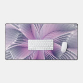 Mooie Roze Bloem Moderne Abstracte Fractale Kunst Bureaumat (Keyboard & Muis)