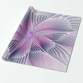 Mooie Roze Bloem Moderne Abstracte Fractale Kunst Cadeaupapier