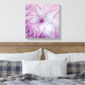 Mooie Roze Bloem Moderne Abstracte Fractale Kunst Canvas Afdruk (Insitu (Slaapkamer))