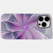 Mooie Roze Bloem Moderne Abstracte Fractale Kunst Case-Mate iPhone Case (Achterkant (horizontaal))