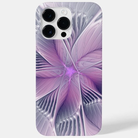 Mooie Roze Bloem Moderne Abstracte Fractale Kunst Case-Mate iPhone Case (Achterkant)