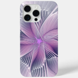 Mooie Roze Bloem Moderne Abstracte Fractale Kunst iPhone 15 Pro Max Hoesje