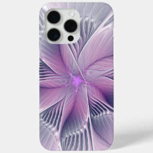 Mooie Roze Bloem Moderne Abstracte Fractale Kunst iPhone 15 Pro Max Hoesje