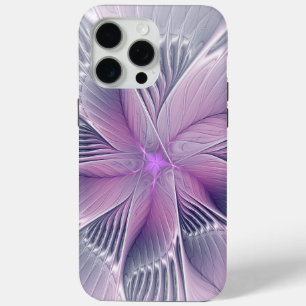 Mooie Roze Bloem Moderne Abstracte Fractale Kunst iPhone 15 Pro Max Hoesje