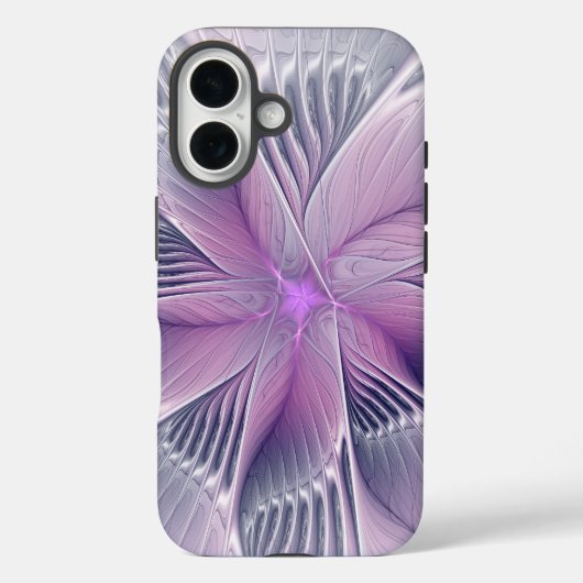 Mooie Roze Bloem Moderne Abstracte Fractale Kunst Case-Mate iPhone Case (Achterkant)