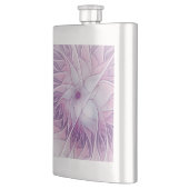 Mooie Roze Bloem Moderne Abstracte Fractale Kunst Flacon (Links)