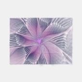 Mooie Roze Bloem Moderne Abstracte Fractale Kunst Fleece Deken (Voorkant (Horizontaal))