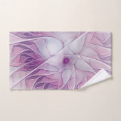 Mooie Roze Bloem Moderne Abstracte Fractale Kunst Handdoek (Handdoek)