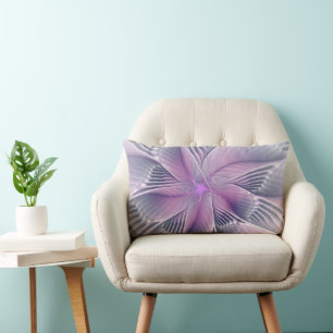 Mooie Roze Bloem Moderne Abstracte Fractale Kunst Kussen