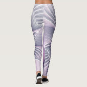 Mooie Roze Bloem Moderne Abstracte Fractale Kunst Leggings (Achterkant)