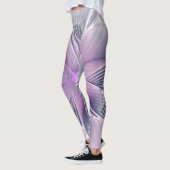 Mooie Roze Bloem Moderne Abstracte Fractale Kunst Leggings (Links)