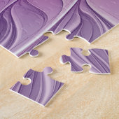 Mooie Roze Bloem Moderne Abstracte Fractale Kunst Legpuzzel (Zijkant)