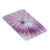 Mooie Roze Bloem Moderne Abstracte Fractale Kunst Magneet (Rechterzijde)